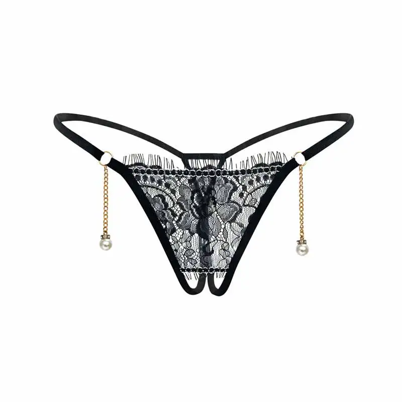 

Large Size Fun Underwear Women's Sexy Lace G-string Pants Open Stop No Take Off T Pants SM Hot Passion Thongs Women Sexy