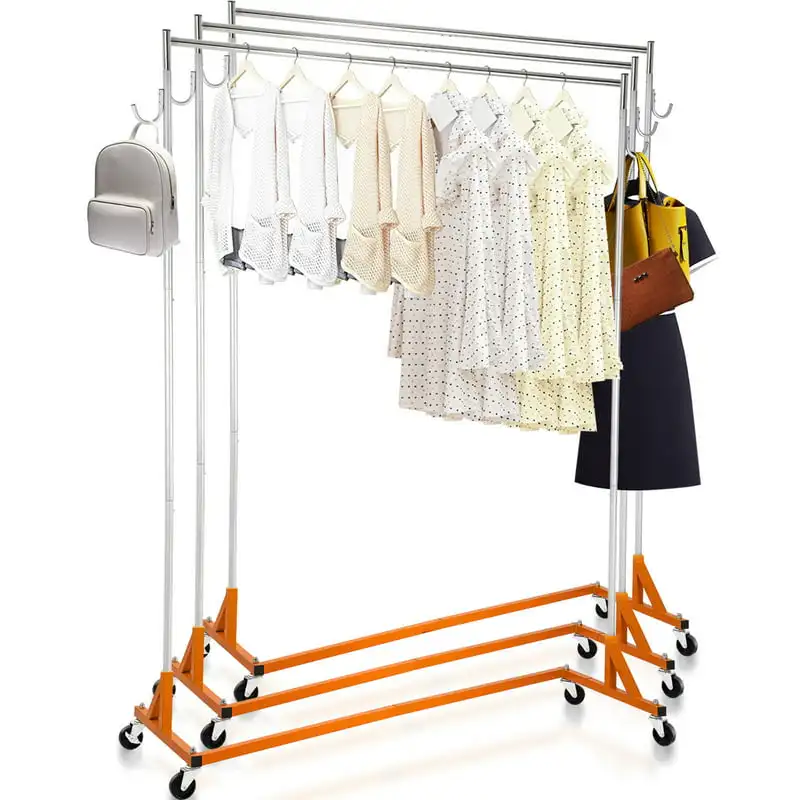 

Z-Truck Clothing Rack Rolling Garment Z Rack Lockable Casters Heavy-duty