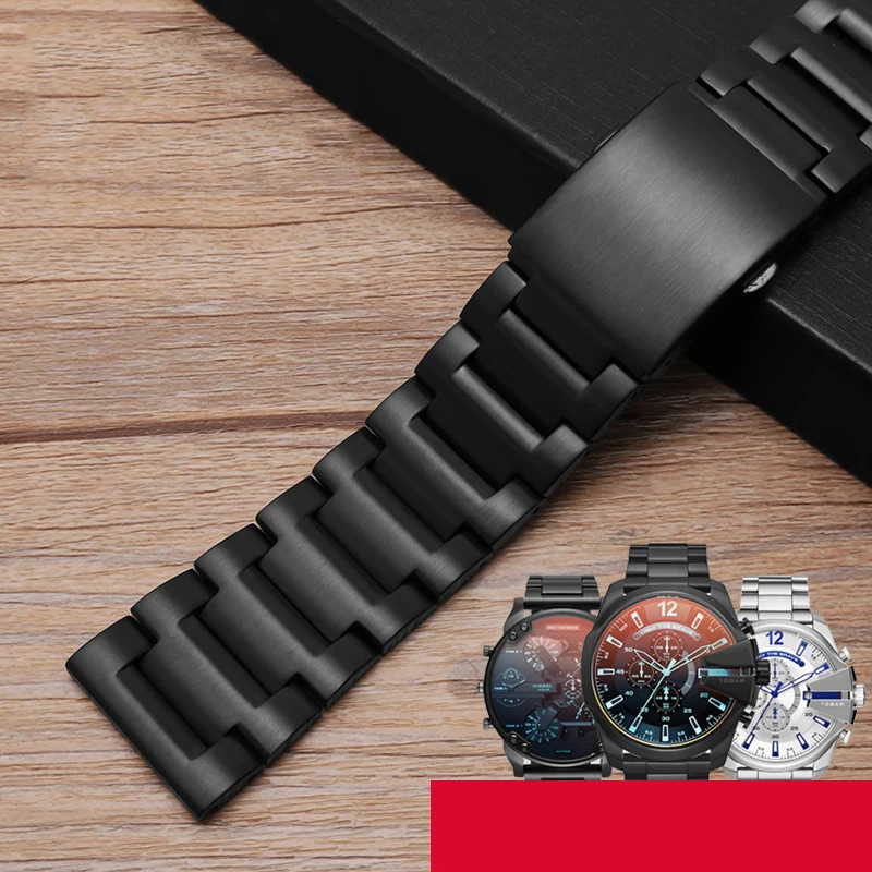 Solid Stainless Steel Watch Band DZ4316 DZ7395 DZ7305 DZ7396 DZ7333 DZ7340 DZ1657 Metal Strap Men Large size Wristband 28 30mm