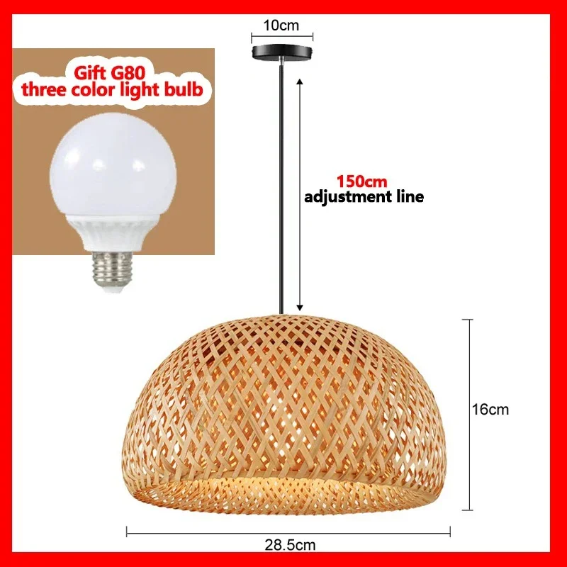 

Плетеная бамбуковая люстра E27