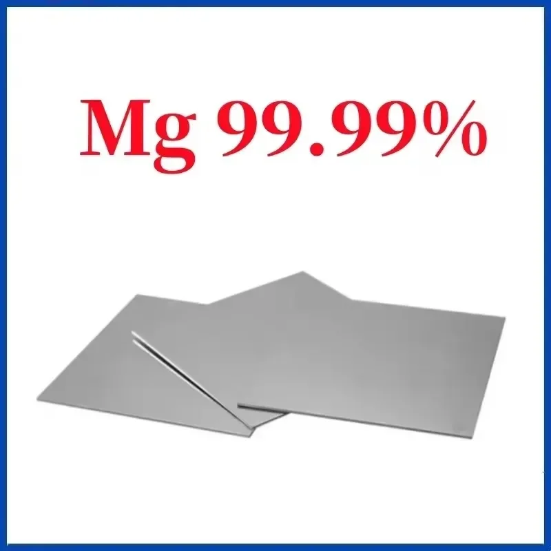 Фото Чистый магний Mg 99,9% в листах толщиной 0,05 мм, 0,1 мм, 100 мм, на заказ, для учебных целей и анодов №2