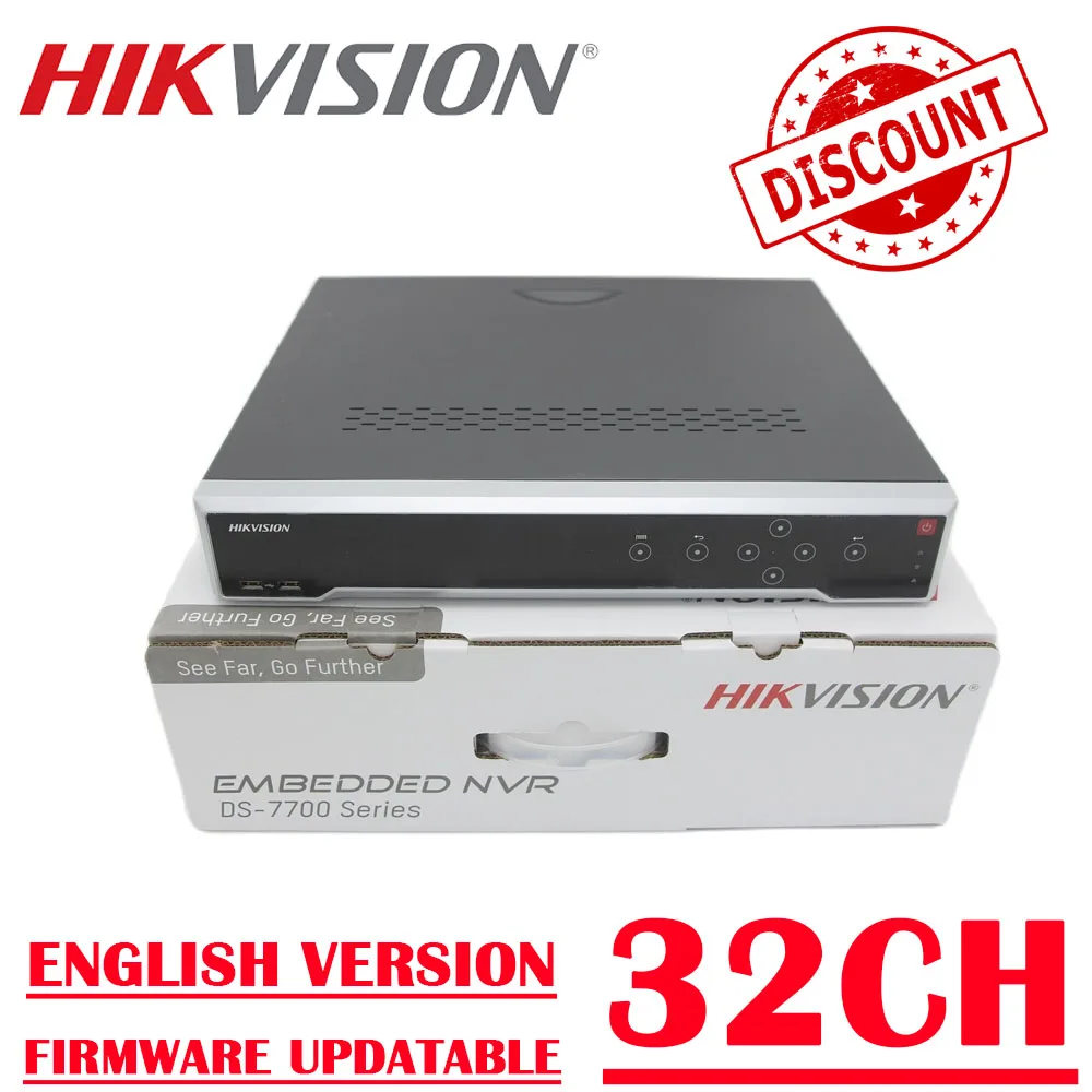 

Hikvision DS-7732NI-I4/24P NVR 32ch 24 POE Ports 4 SATA Network Video Recorder for IP Camera