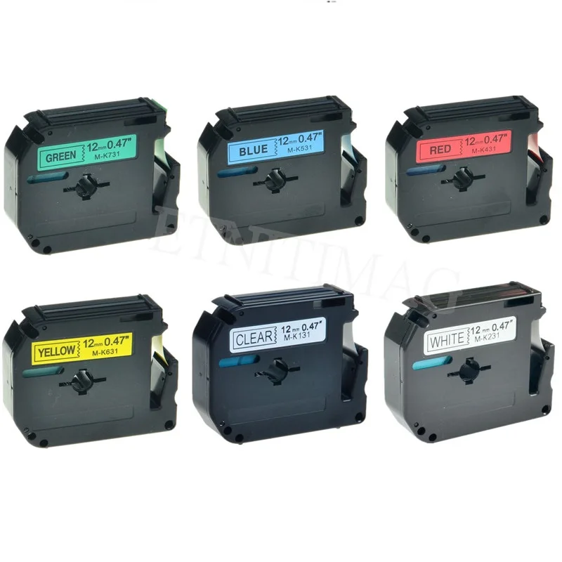 P-touch этикетки совместимые с женскими фотографиями 531631731 черные на прозрачном