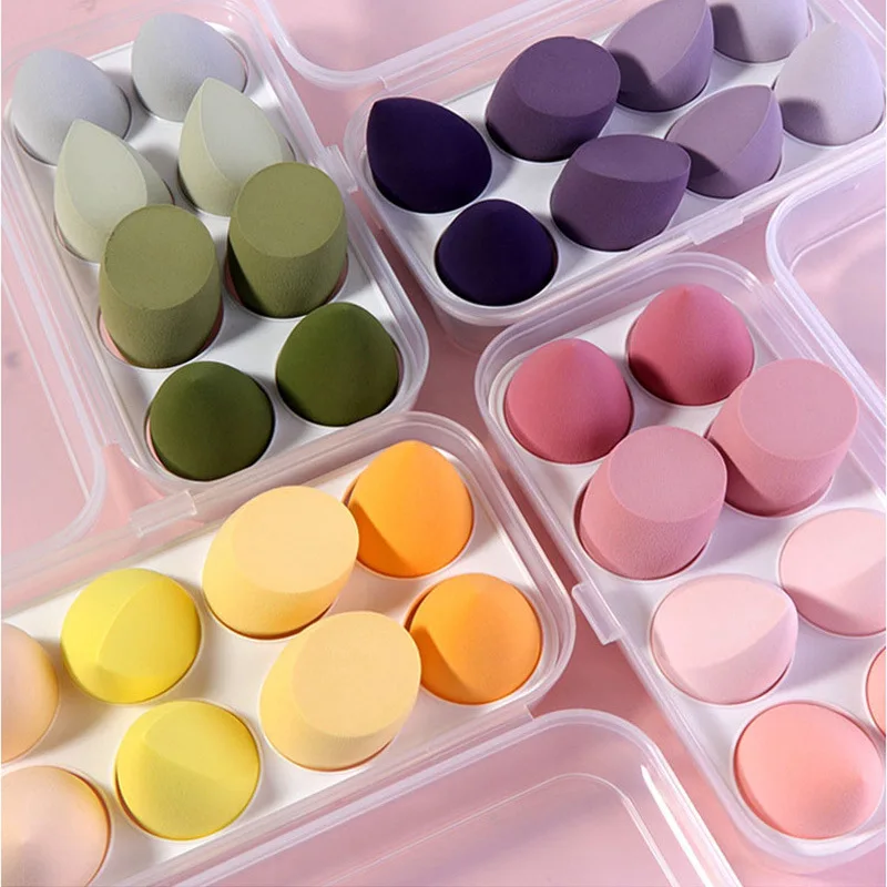 

8pcs/set Beauty Egg Gourd Water Drop Makeup Puff Set Colorful Cushion Cosmestic Sponge Egg Tool Wet and Dry Use Puff Tools