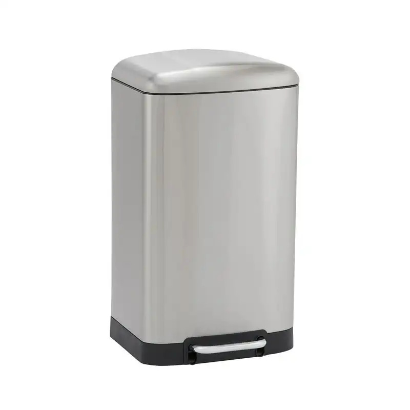 

Liter / 10.5 Rectangle Stainless Steel Step On Trash Can