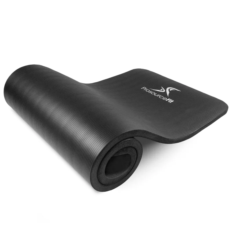 

ProsourceFit Extra Thick Yoga and Pilates Mat 1-in, Black