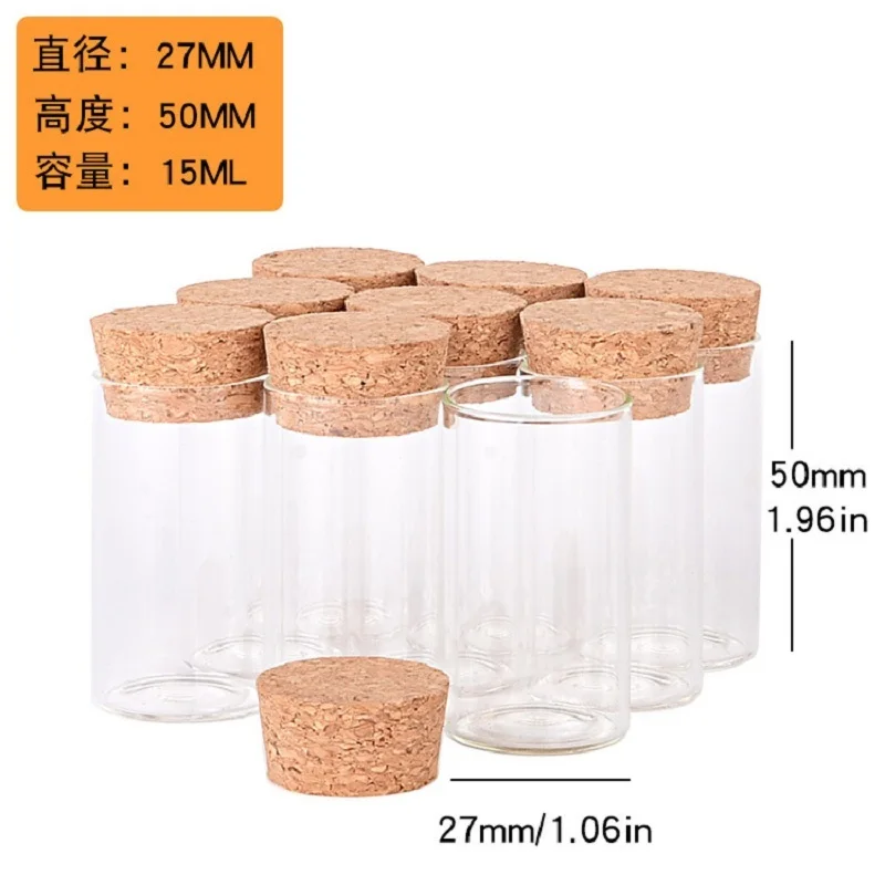 Стеклянная бутылка с деревянной крышкой диаметр 24/27 мм 30 шт.