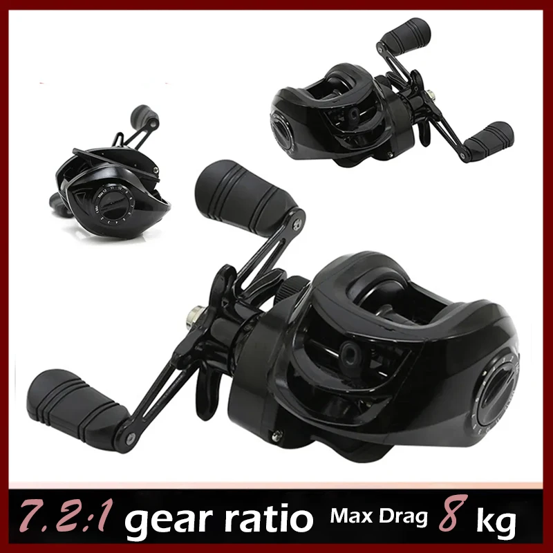 

Ultralight Baitcasting Fishing Reels 18+1BB Fishing Reel 10KG Max Drag 7.2:1 Ratio Metal Spool Saltwater Freshwater Fishing Tool