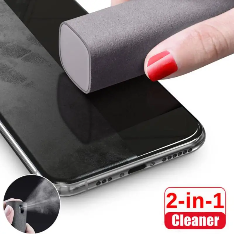 

2 In 1 Phone Screen Cleaner Spray Tablet Computer Mobile Phone Screen Dust Removal Tool Cleaning Artifact With Cleaning Liquid