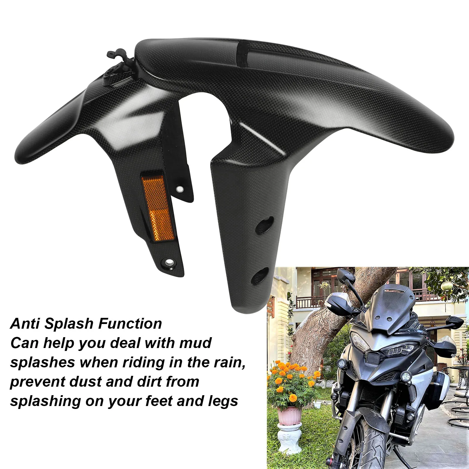 

Motorcycle Front Mudguard Matte Carbon Fiber Replacement for Ducati Multistrada V4 V4S 2021 Onwards Accessories