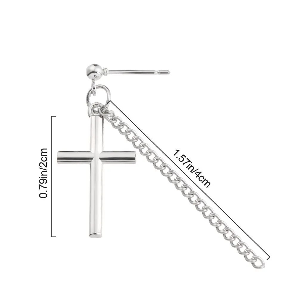 Серьги-клипсы мужские и женские в стиле хип-хоп длинная цепочка с кисточками