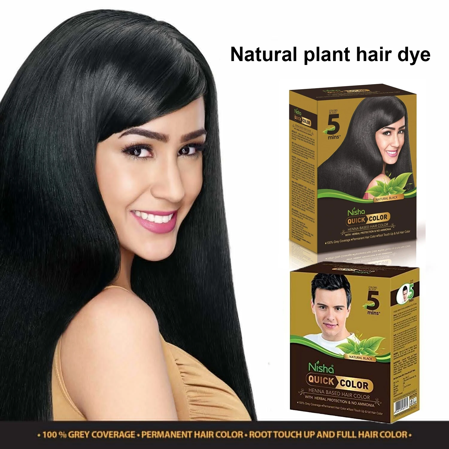 Henna Based Hair Color Organic Hair Dye Plant Essence Cover 
