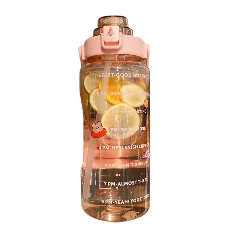 

2L Sports Bottle With Straw Portable Summer Outdoor Fitness Hiking Bicycle Drinking Bottle
