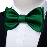 retro bowties for man classic luxury green mens self tie bow ties wedding butterfly knots accessories hanky cufflinks for men