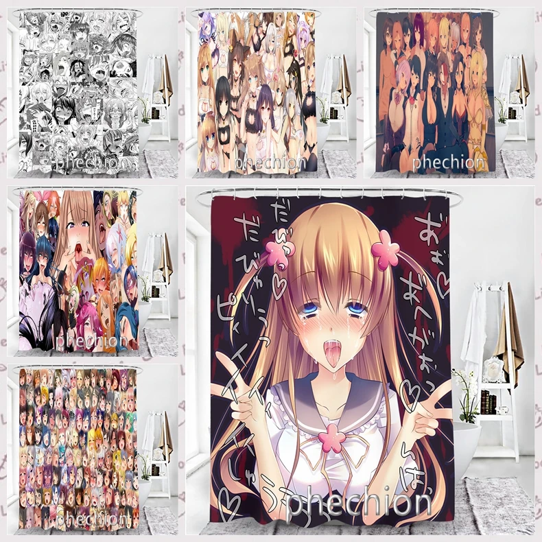 Новая креативная Водонепроницаемая занавеска Ahegao для ванной комнаты с