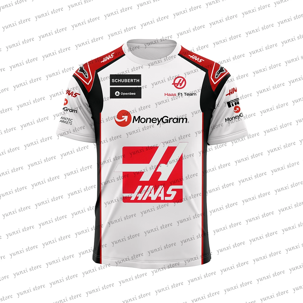 

2023 Season New Formula One Summer Casual Short Sleeved Haas team extreme sports fan top