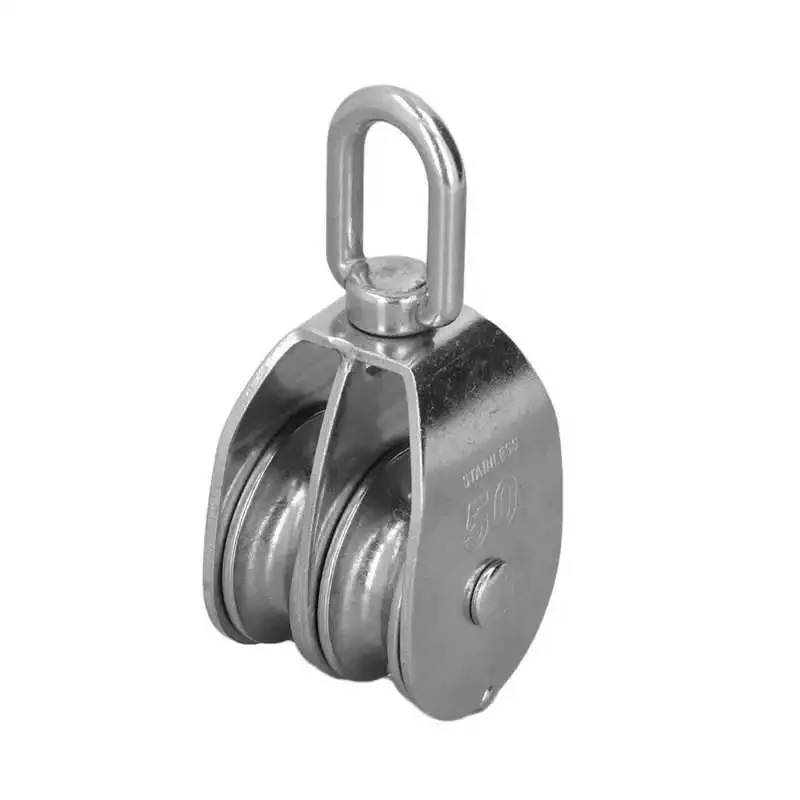 Enlarge Pulley Block High Strength Double Wheel Pulley for Yachts for Boats