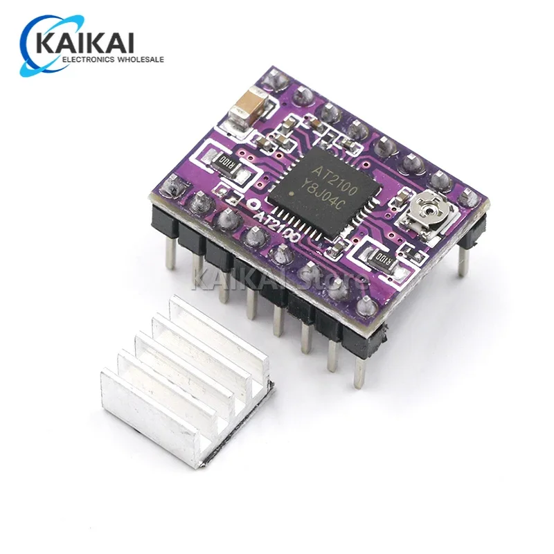 Модуль драйвера шагового двигателя AT2100 Stepstick вместо TMC2100 TMC2208 с радиатором супер