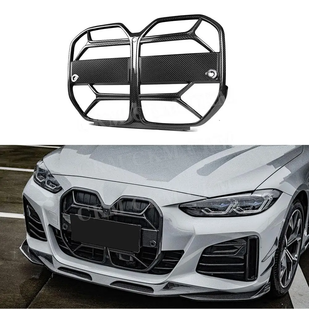 

Dry Carbon Fiber Front Bumper Racing Grille for BMW 4 Series G26 M Sport Sedan 2020+ Racing Grille Mesh Car Accessories