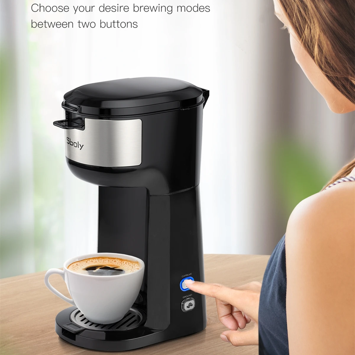 Sboly Coffee Machine 19 Bar 2in1 
