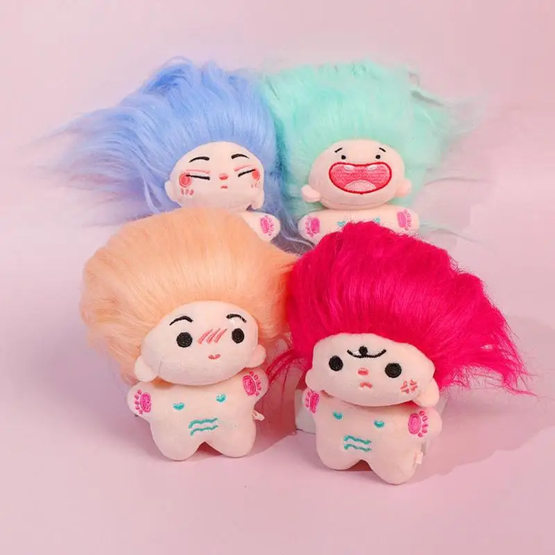 Creative Keychain Toothless Cotton Dolls Funny Cute 10cm Fried Hair Nakeds Baby Children Birthday Gift