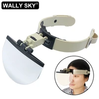 head wearing magnifier 2x 3 5x 4 5x 5 5x large lens magnifying glass with led illumination for stamp