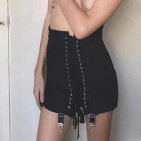 sexy mini skirt 2021 women summer fashion bandage high waist lace up black party pencil skirts women outfits streetwear bottoms