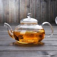 heat resistant glass teapot double wall glass teacup clear tea pot drinkwear infuser qolong tea kettle tea different flavors