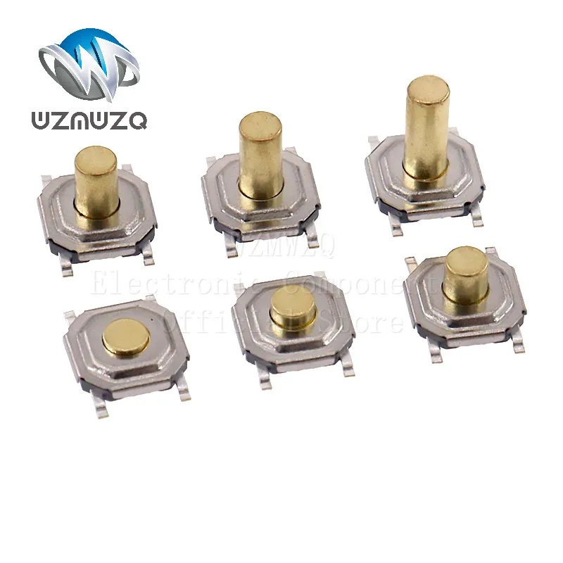 50 шт./лот 4*4*1 5/1 6/1 7/2/2.3/2.5/3/3. 3 мм 4-контактный SMD SMT медный водонепроницаемый тактовый