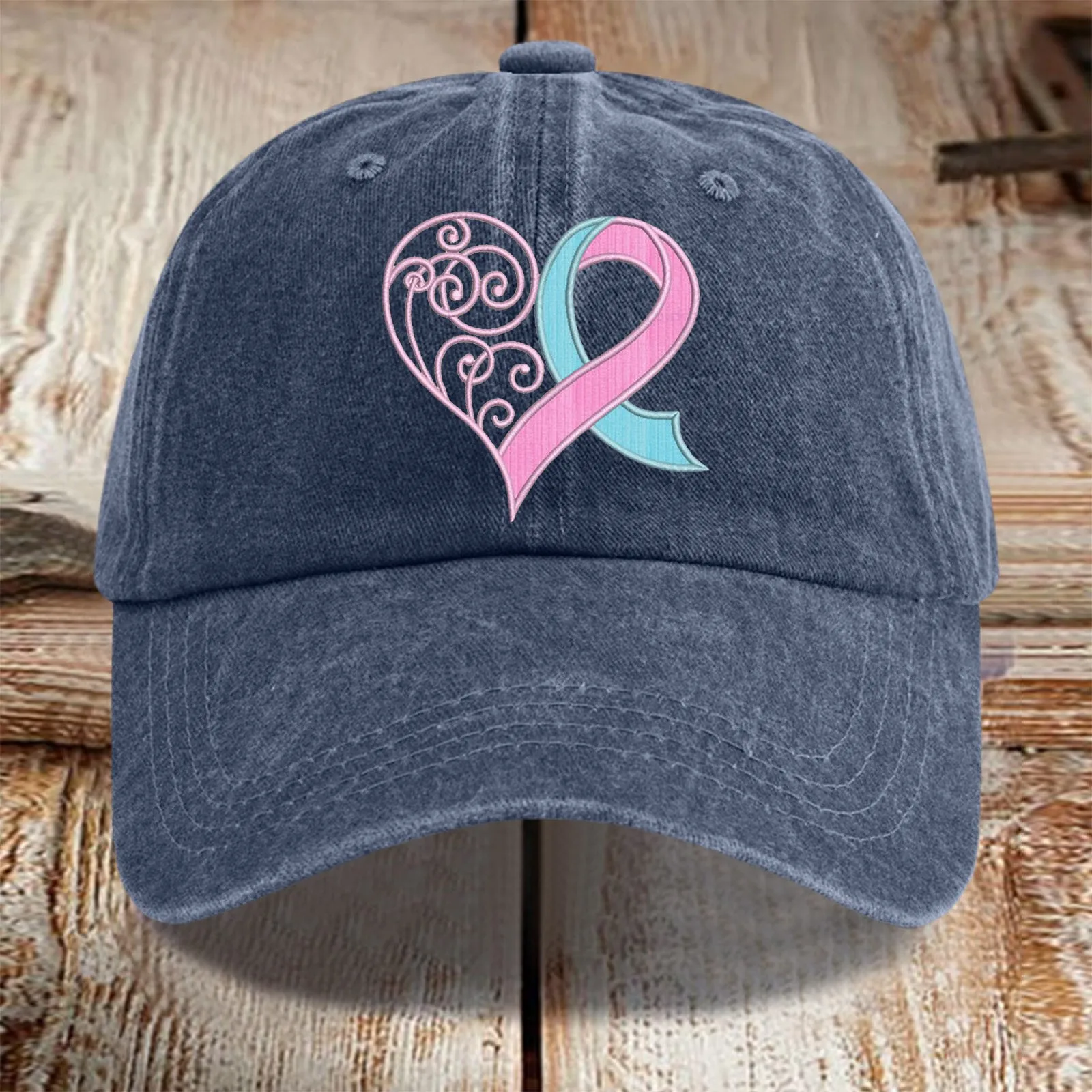 Унисекс потертая женская шляпа с рисунком в виде сердца