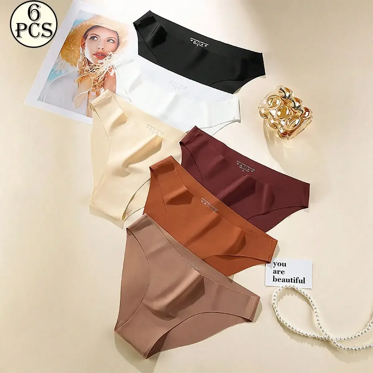 6 шт./компл. вафельные трусики хлопковые женские сексуальные стринги с v-образной