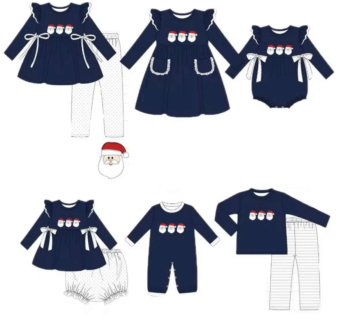 Рождественская серия одежда для маленьких девочек комплекты одежды мальчиков