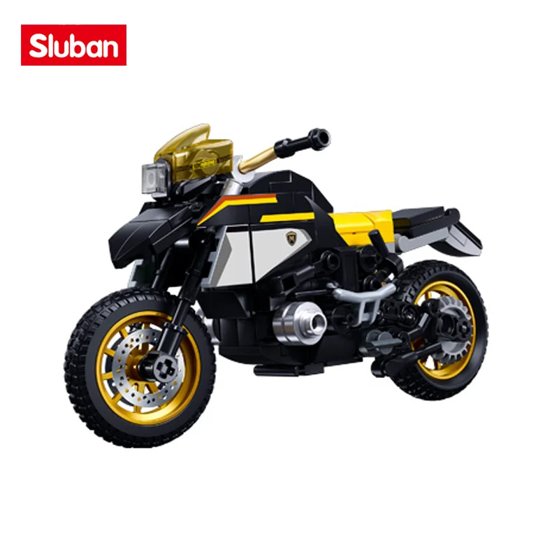 Конструктор Sluban B1132 R1250MS модель мотоцикла из 200 деталей совместима с ведущими