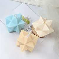 new design creative multilateral face star silicone mold aromatherapy candle resin plaster chocolate baking tool for ornaments