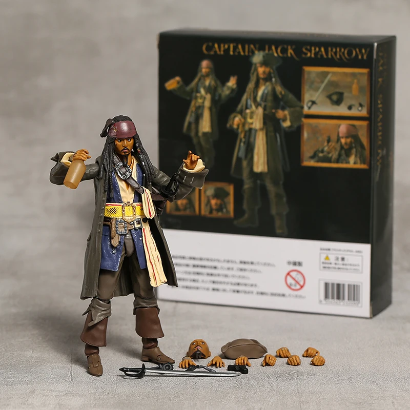 

Экшн-фигурки из ПВХ Captain Jack Sparrow SHF, коллекционные игрушки в подарок