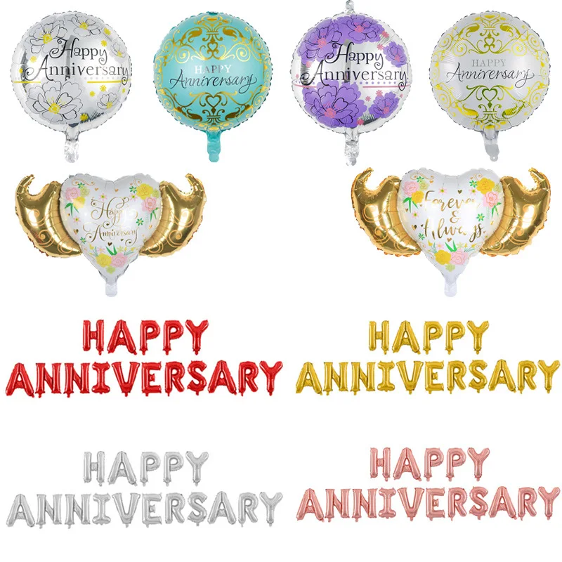 

18-inch Wedding Anniversary Aluminum Film Balloon Love Wings Balloon Anniversary Party Celebration Holiday Decoration