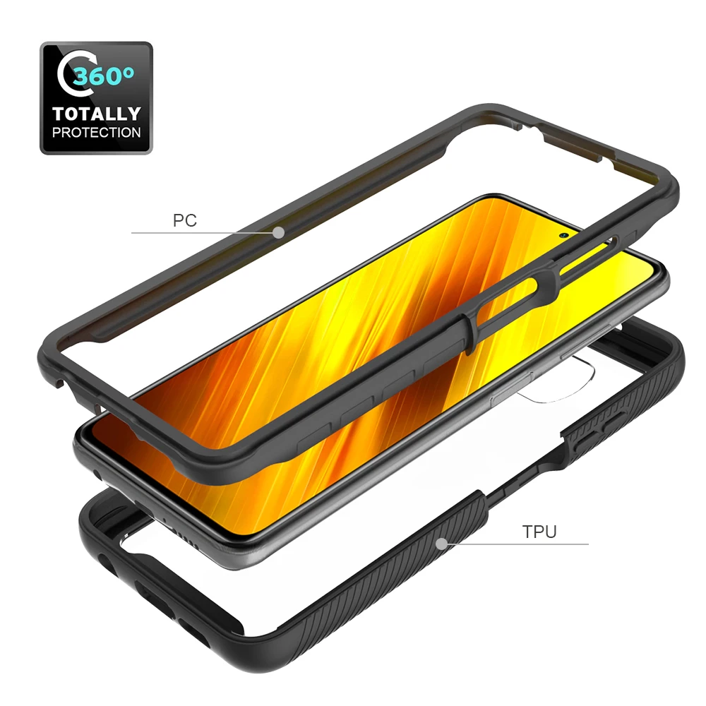 armor 2 in 1 phone case for xiaomi mi 11 5g 10t pro 10 lite 9t 9t pro poco f3 m3 x3 pro x3 nfc full protection shockproof cover free global shipping