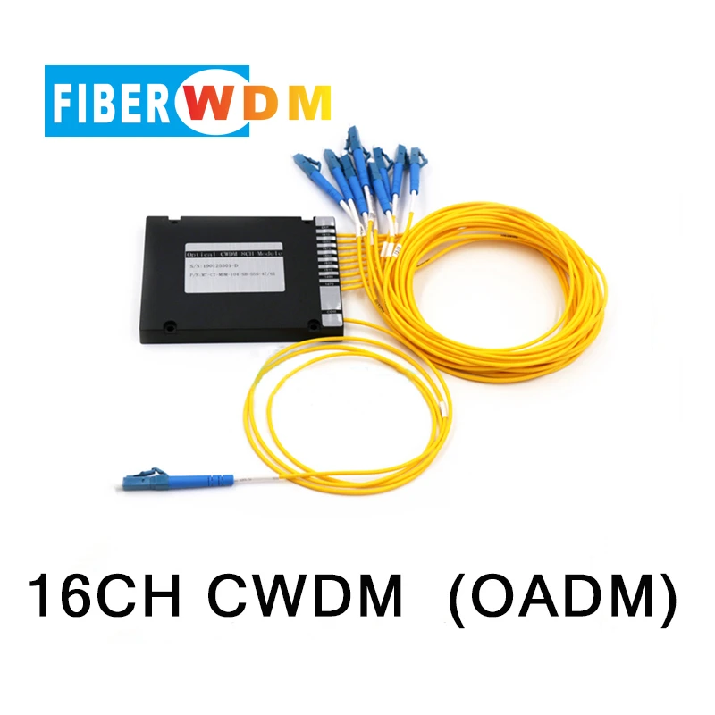 FIBERWDM 16CH CWDM OADM Оптоволоконный модуль Mux Demux 1270 нм-1610 нм 16-контактный