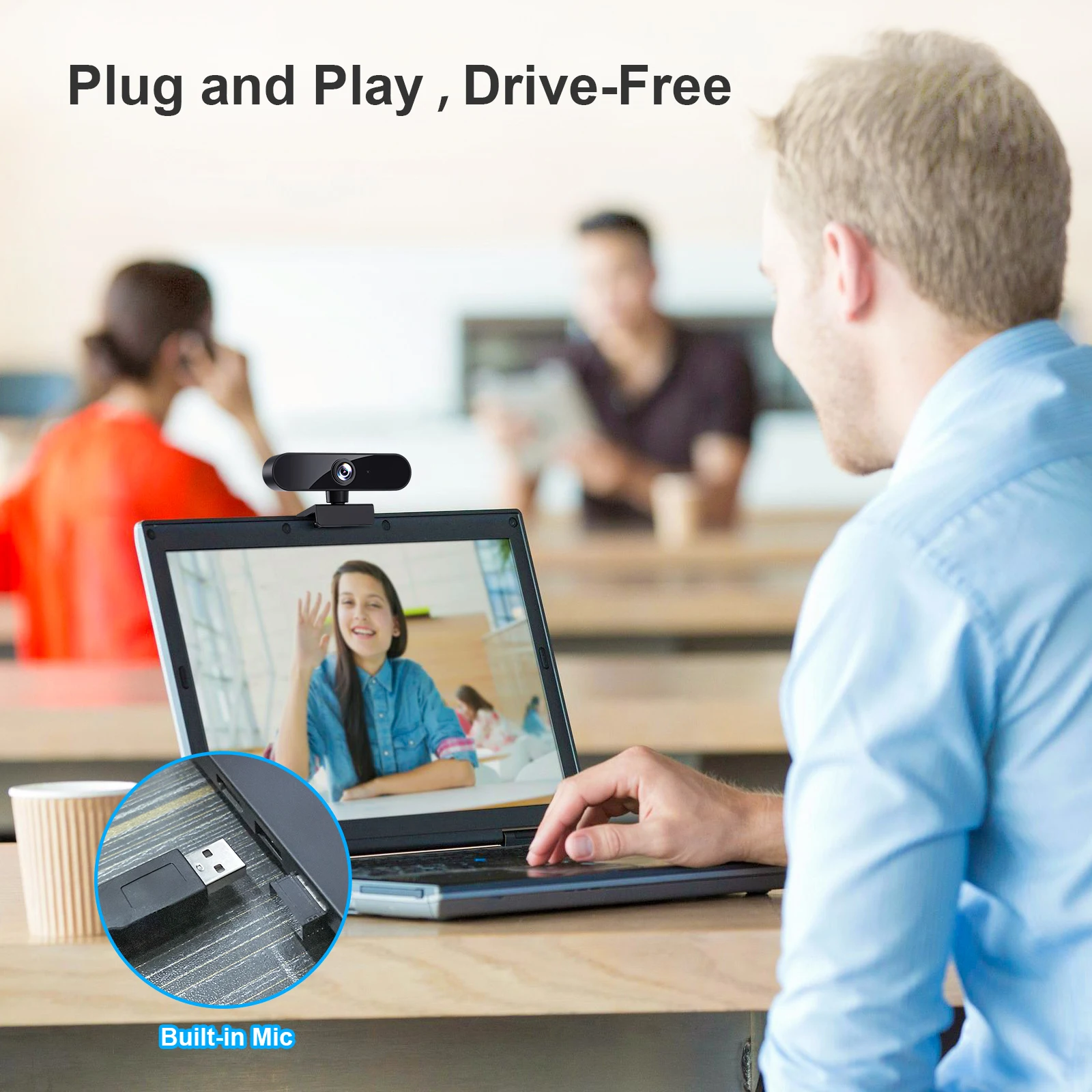 Веб-камера с автофокусом 1080P HD веб-камера микрофоном компьютерная USB-камера угол