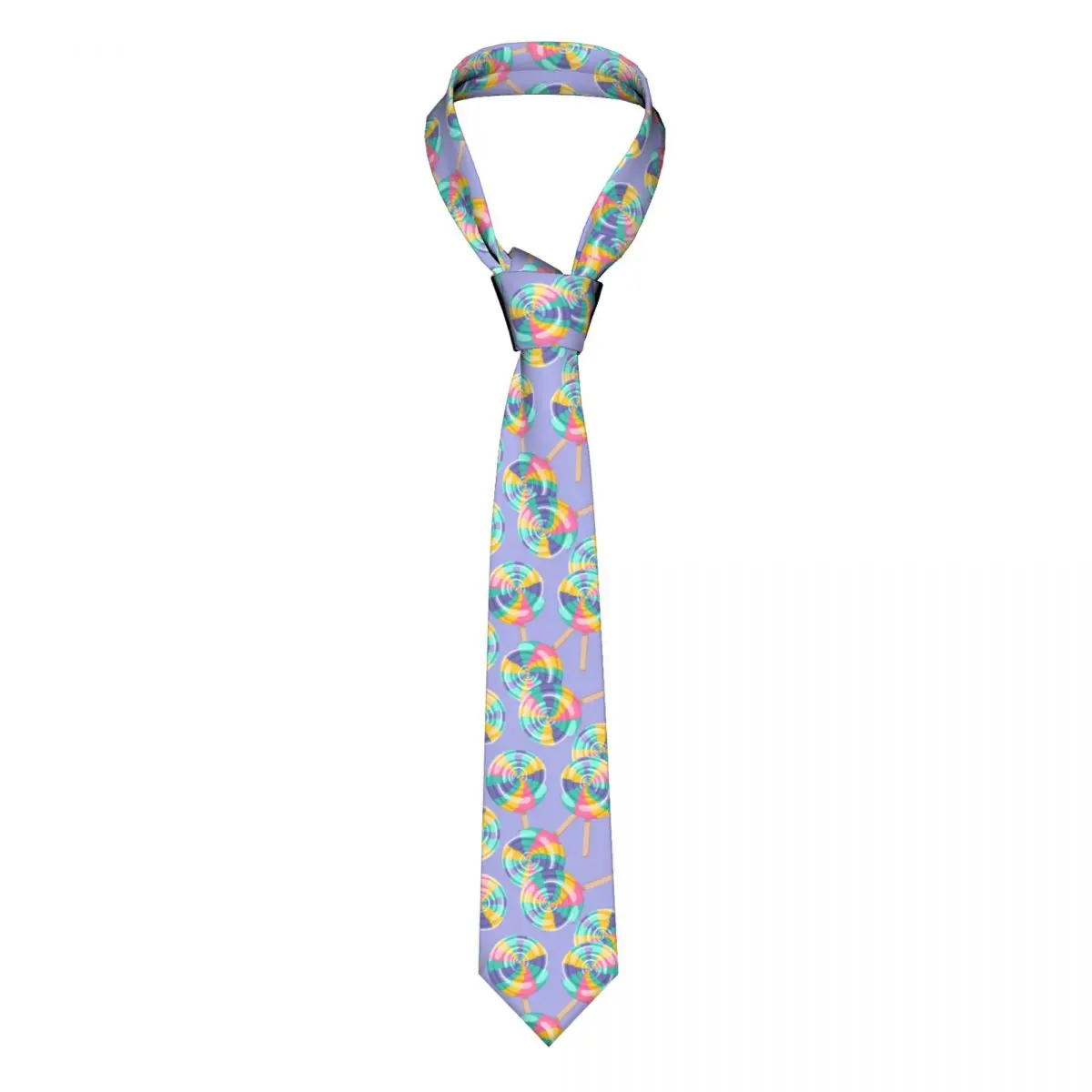 

Bright Colored Lollipop Rainbow Spiral Necktie Unisex Polyester 8 cm Neck Tie for Mens Skinny Narrow Shirt Accessories Cravat