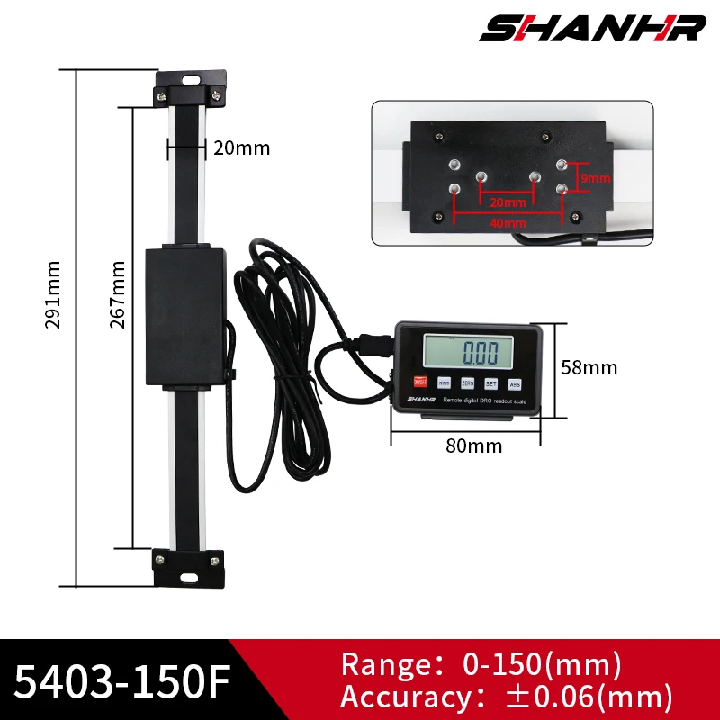 

Цифровой магнитный дисплей SHANHR 0-150/0-200/0-300 мм