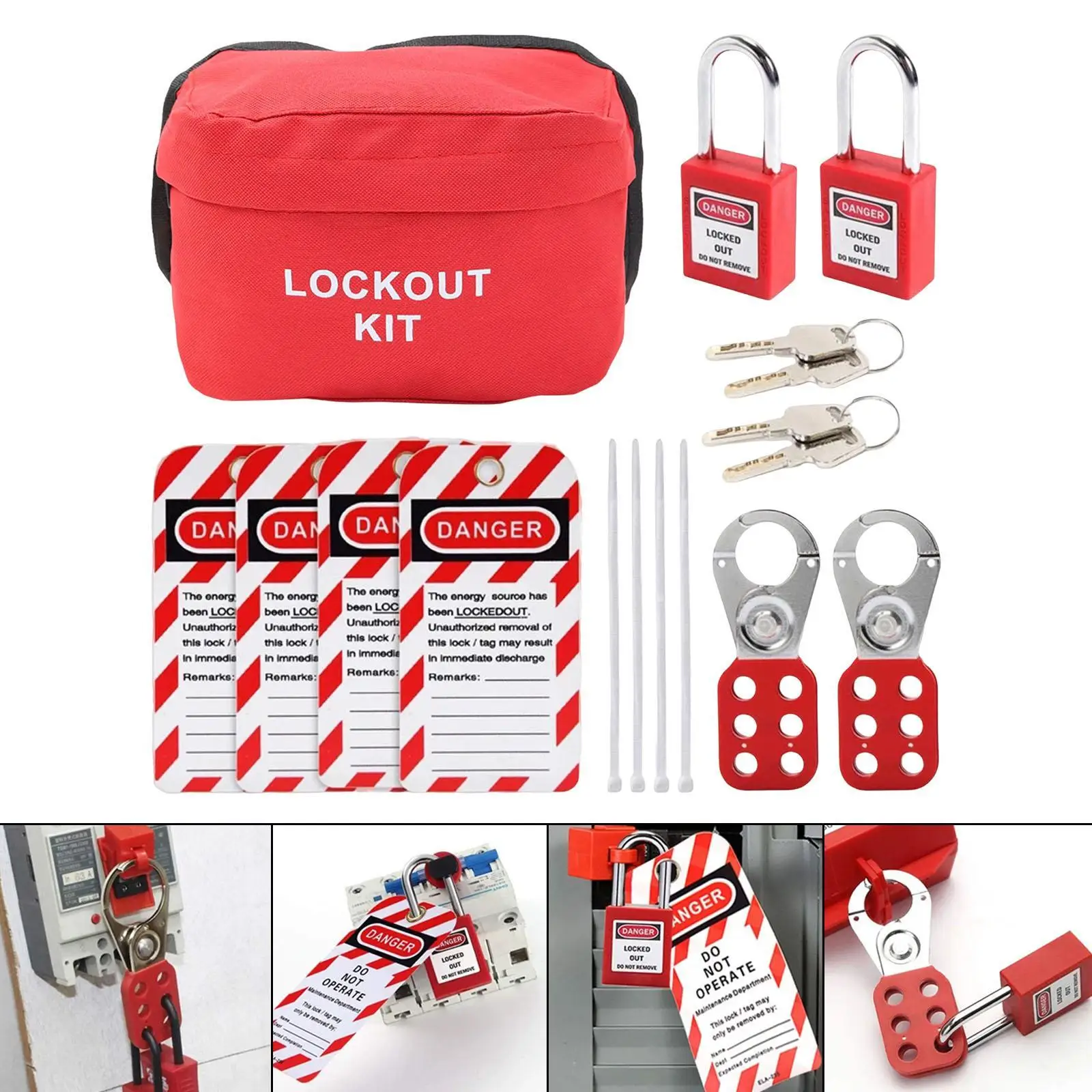 

Heavy Duty Lockout Kit for Industrial Tags Hasps Lockout