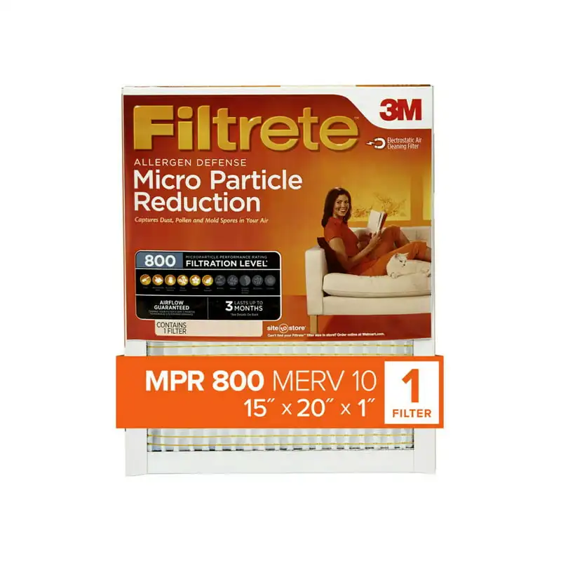 

3M 15x20x1, MERV 10, Particle Reduction HVAC Furnace Air Filter, 800 MPR, 1 Filter Aquarium filter Distiller Water filter Hydro