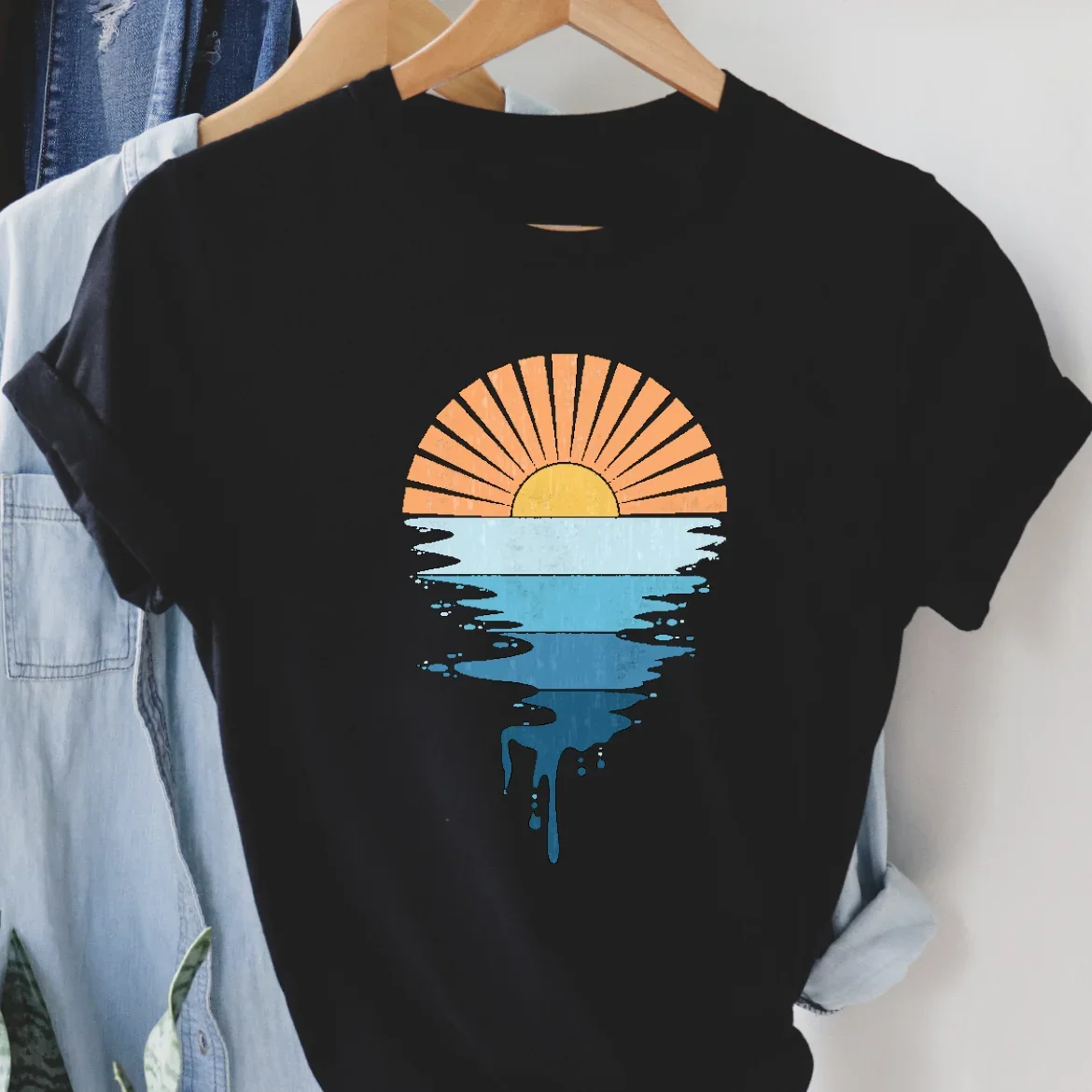 

Модная женская одежда 90-х годов с узором женская модная универсальная летняя Женская Базовая футболка с коротким рукавом и забавным принтом.