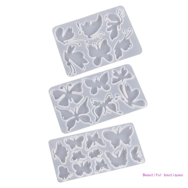 Симпатичная форма для бабочки силиконовая ключей кулон эпоксидная литья Прямая