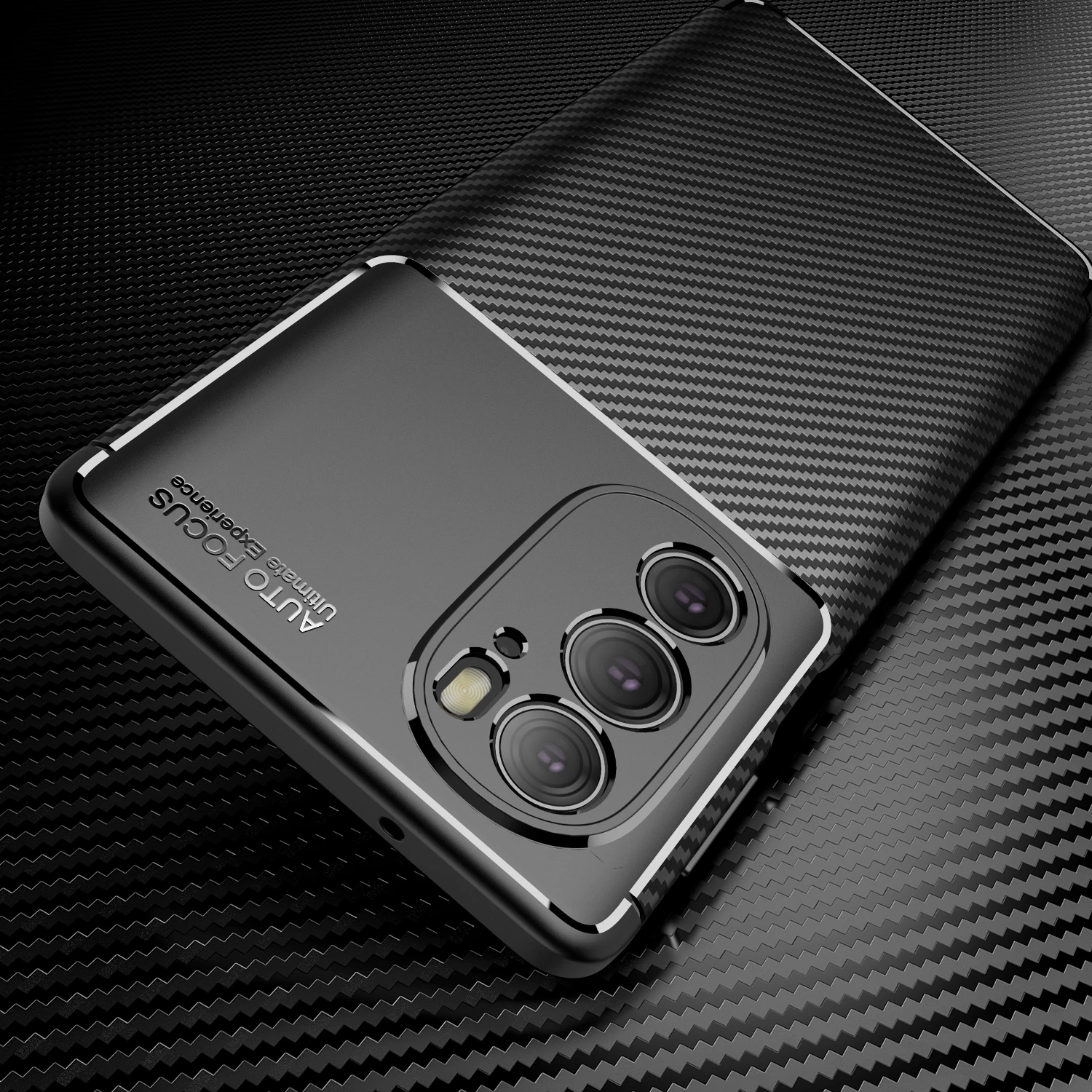 

Carbon Fiber Texture Shockproof Phone Case For Motorola Moto Edge 30 Pro X30 S30 G200 5G G51 G71 G31 G41 Soft TPU Silicone Cover