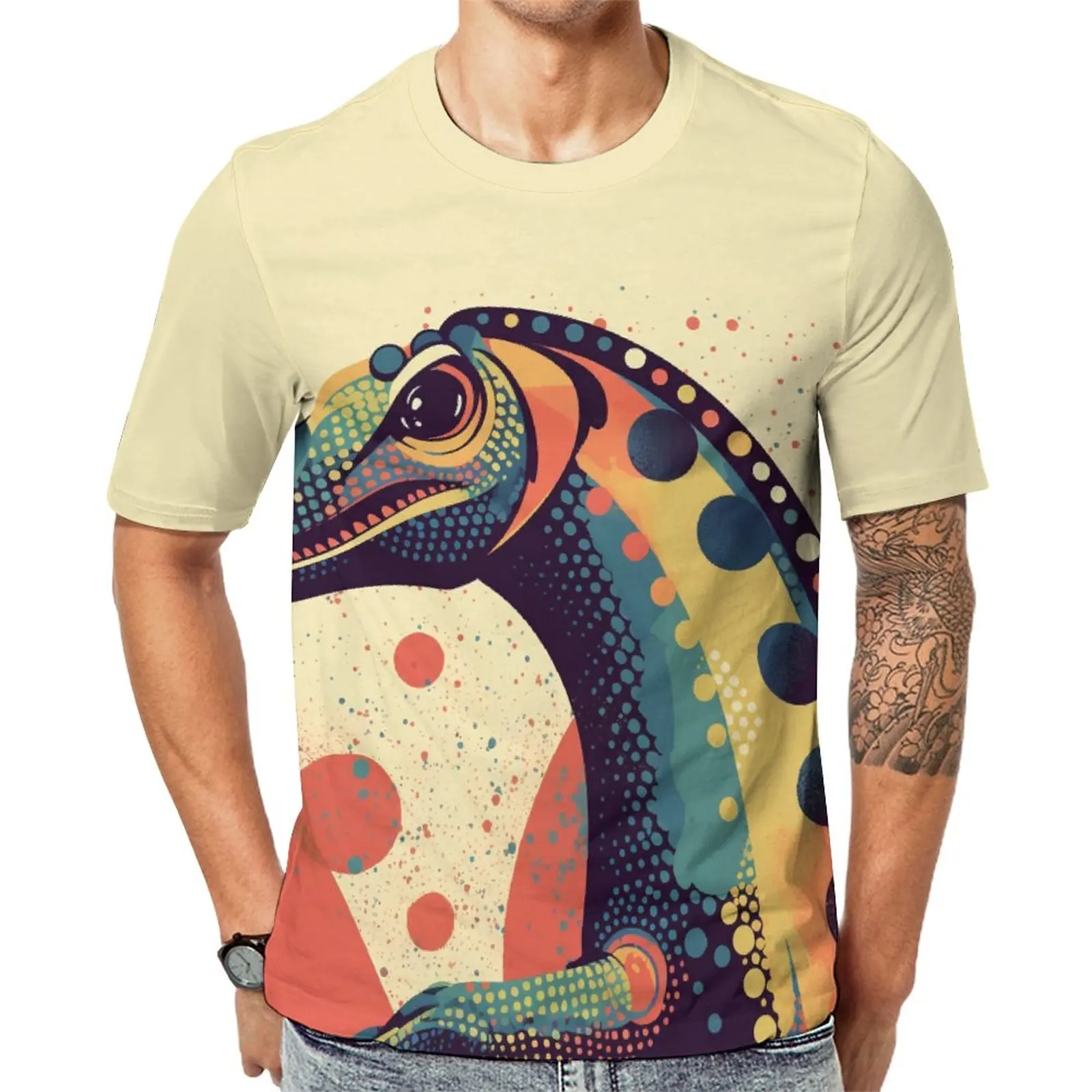 

Футболка с динозавром в стиле ретро, разноцветные мужские винтажные футболки премиум-класса, графические футболки с коротким рукавом, потрясающая Одежда большого размера, подарок