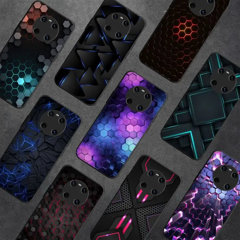 

Luxury Geometry Cool Phone Case for Huawei Y 6 9 7 5 8s prime 2019 2018 enjoy 7 plus