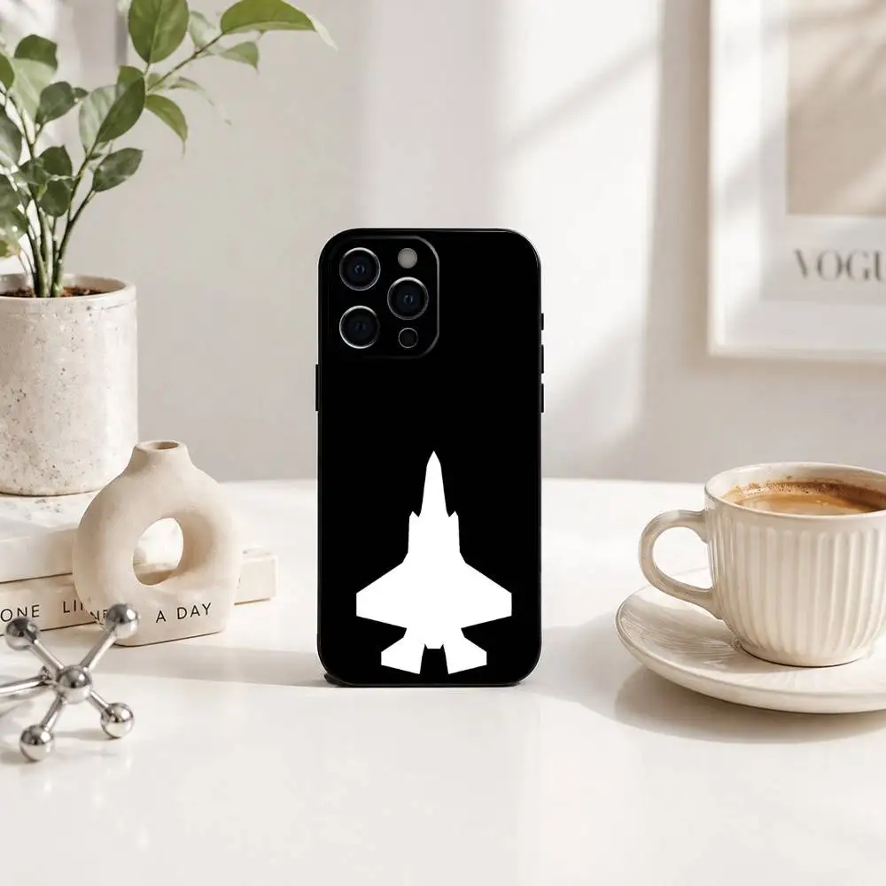 Фото Чехол для телефона F-35 Stealth Jet для iPhone 17, 16, 15, 14, 13, 12, 11 Plus, Pro Max и других моделей, мягкий черный чехол №3
