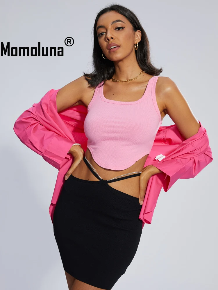 Топ женский с U-образным вырезом и асимметричным подолом |